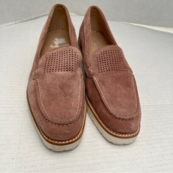 Ron White • Wazzy loafers EUC  Suede Leather Italy perforated slip on Sz 40/9.5 - Picture 2 of 15